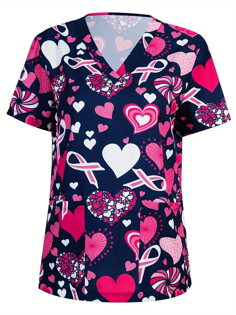 Ardelle Plus-Size Print Scrub Top