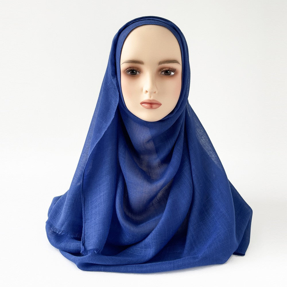 Raya Slub Cotton Tassel Scarf
