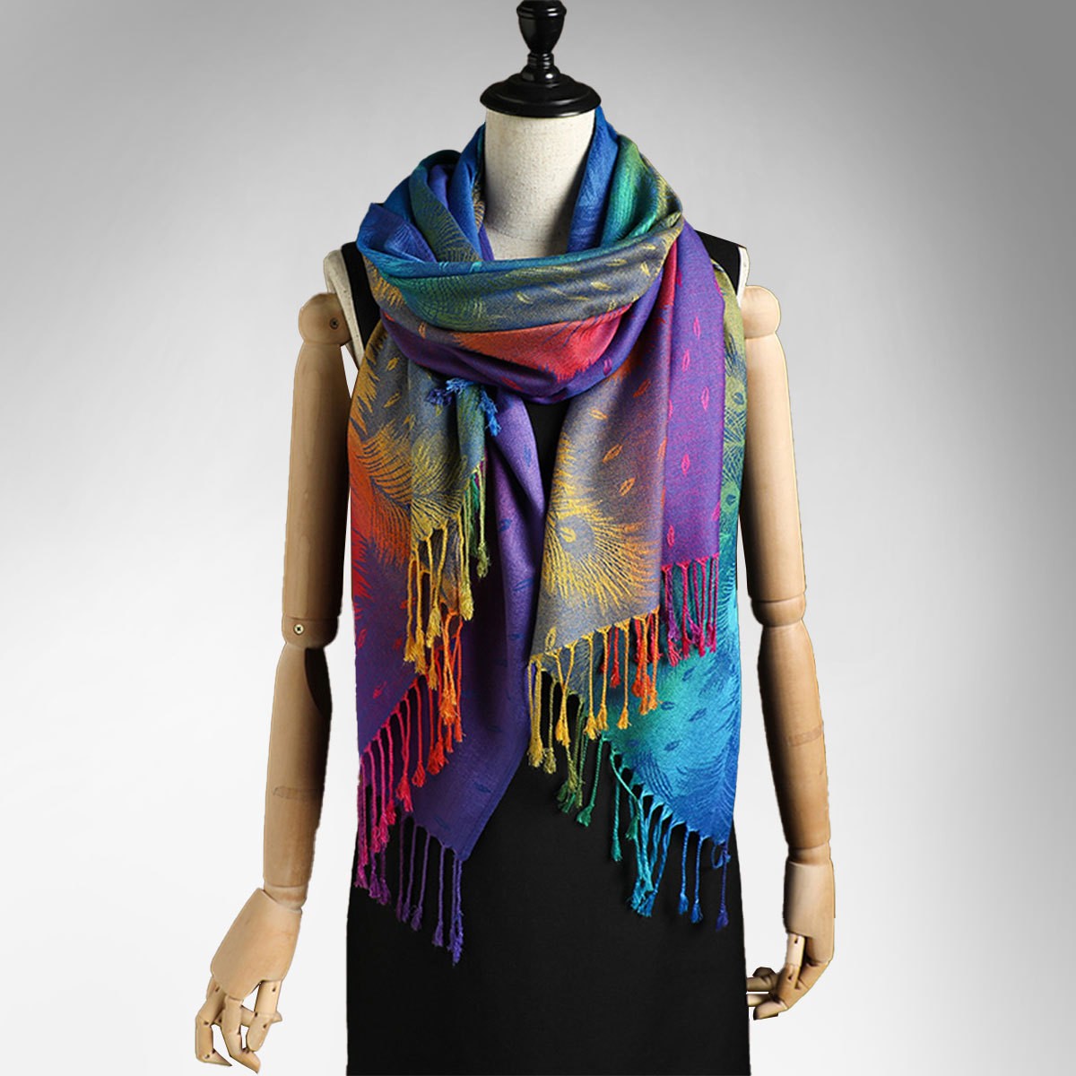 Tahlia Feather Fringe Shawl