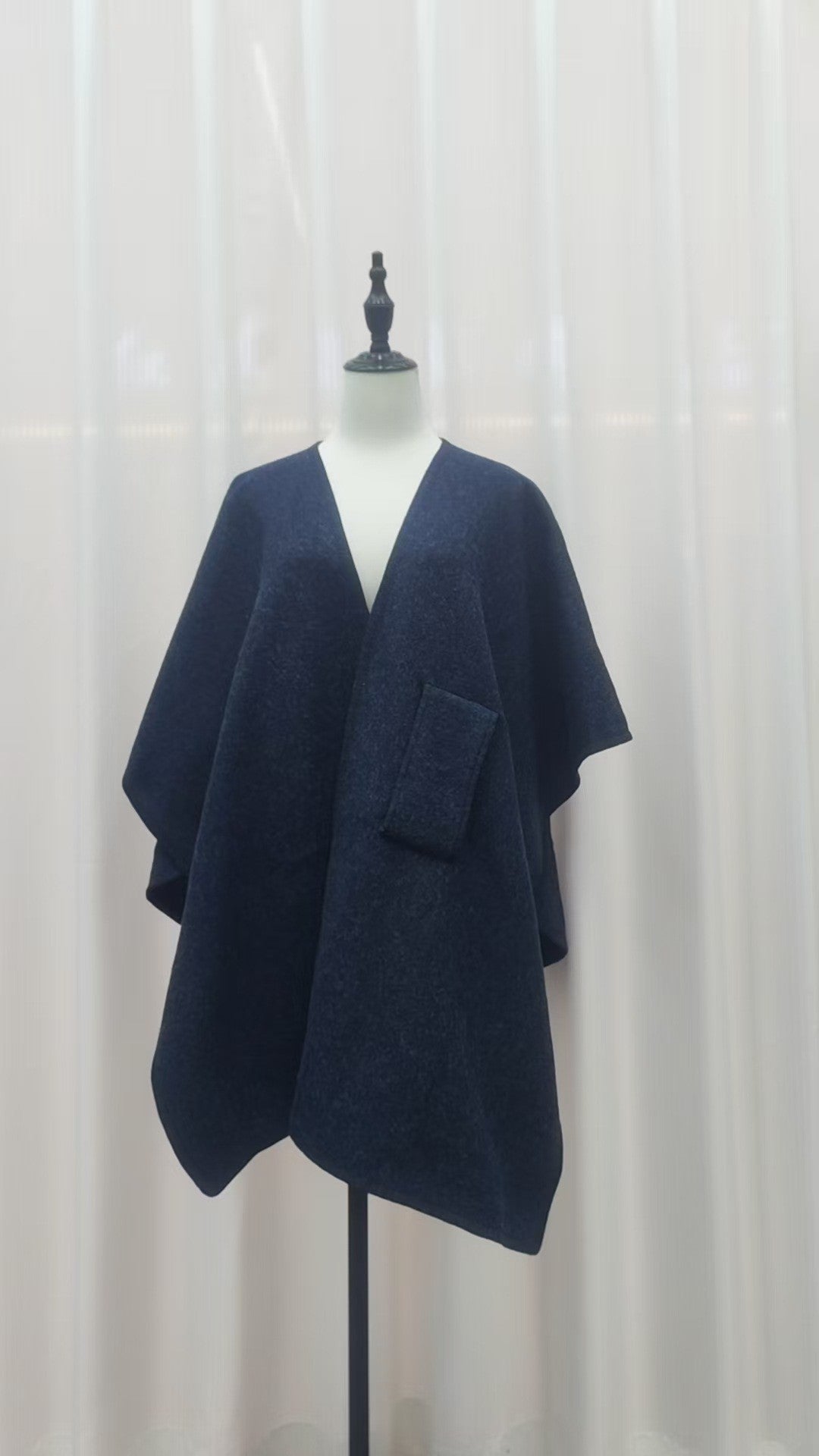 Celvanna Fur-Tipped Knit Cape