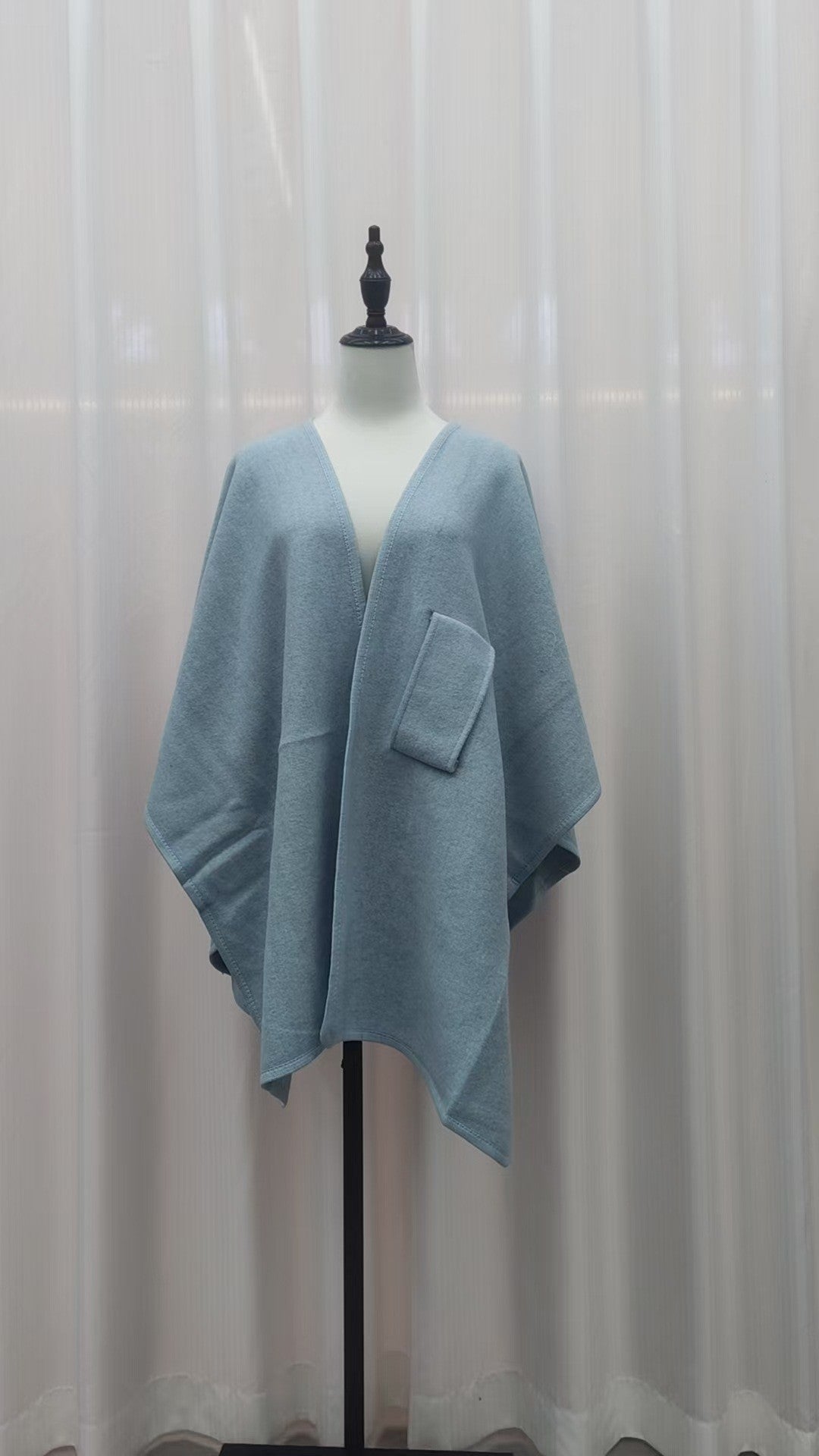 Celvanna Fur-Tipped Knit Cape