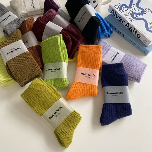Minari Woolen Colorblock Socks