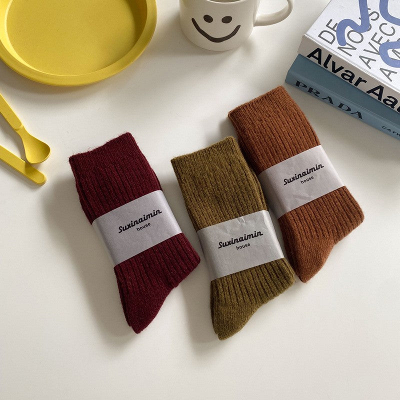 Minari Woolen Colorblock Socks