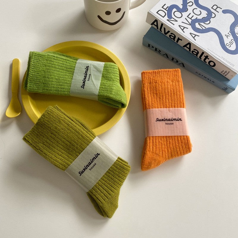Minari Woolen Colorblock Socks