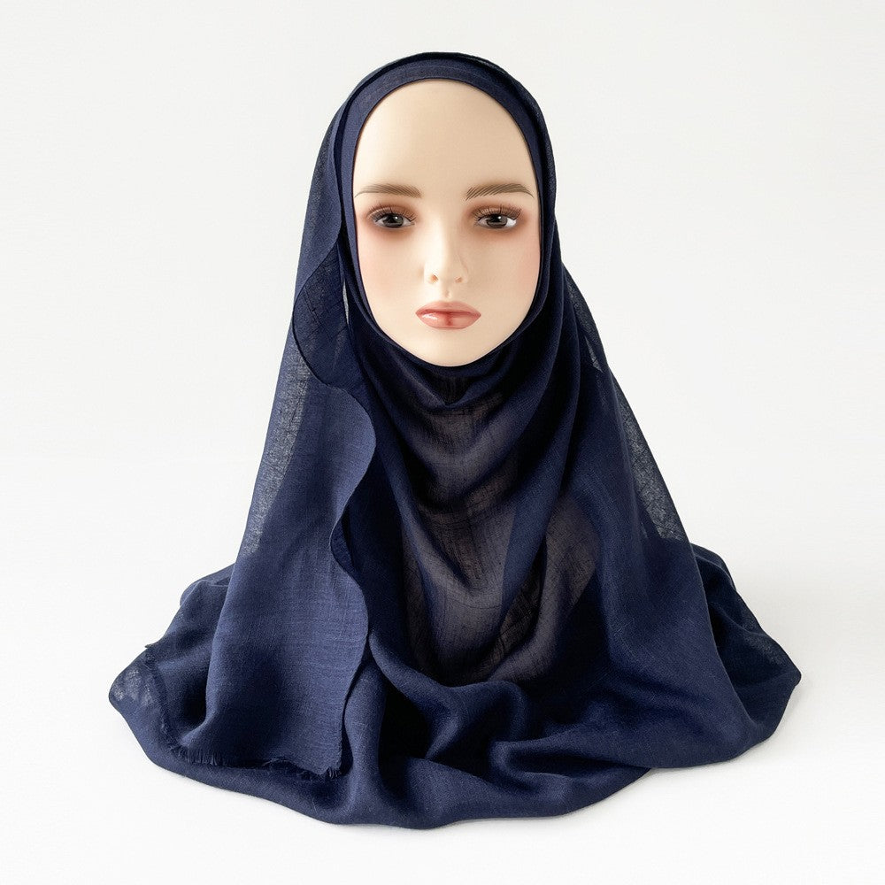 Raya Slub Cotton Tassel Scarf