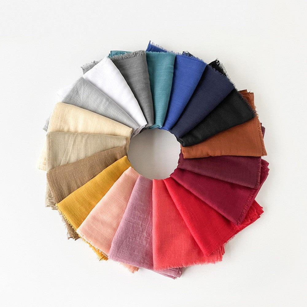 Raya Slub Cotton Tassel Scarf