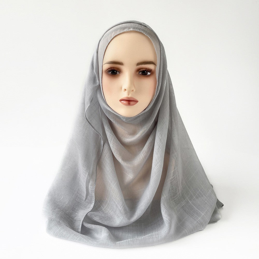 Raya Slub Cotton Tassel Scarf