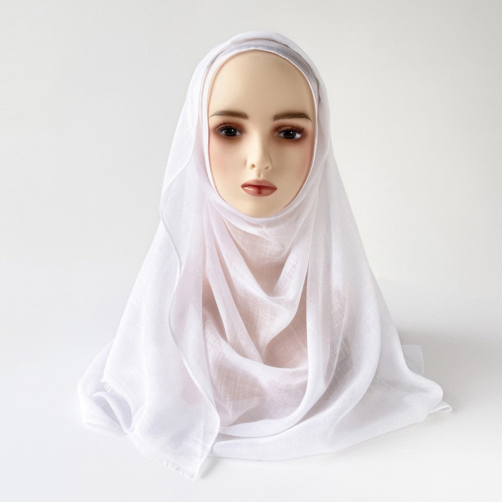 Raya Slub Cotton Tassel Scarf