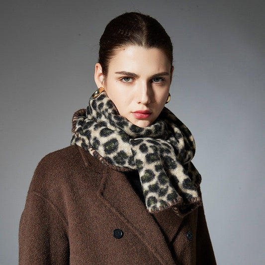 Savarna Leopard Tie-Dye Scarf