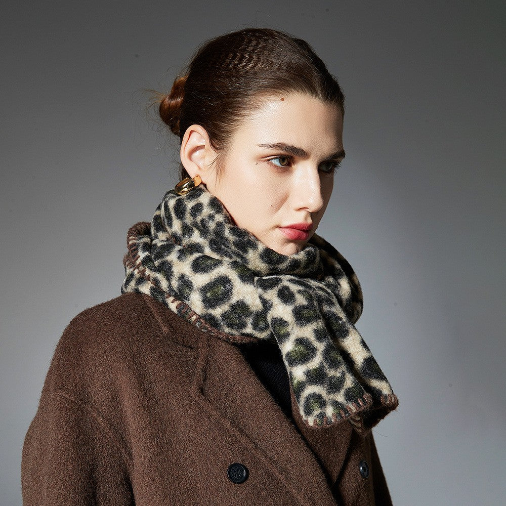 Savarna Leopard Tie-Dye Scarf