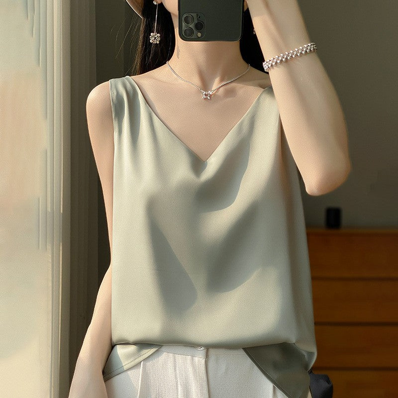 Solenne - Satin Drape Camisole