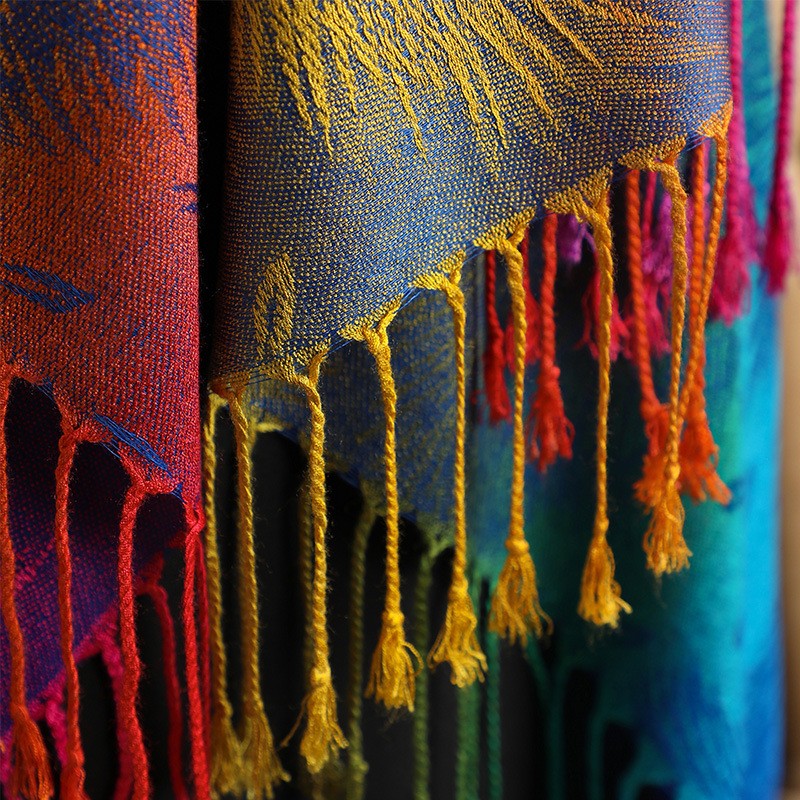 Tahlia Feather Fringe Shawl