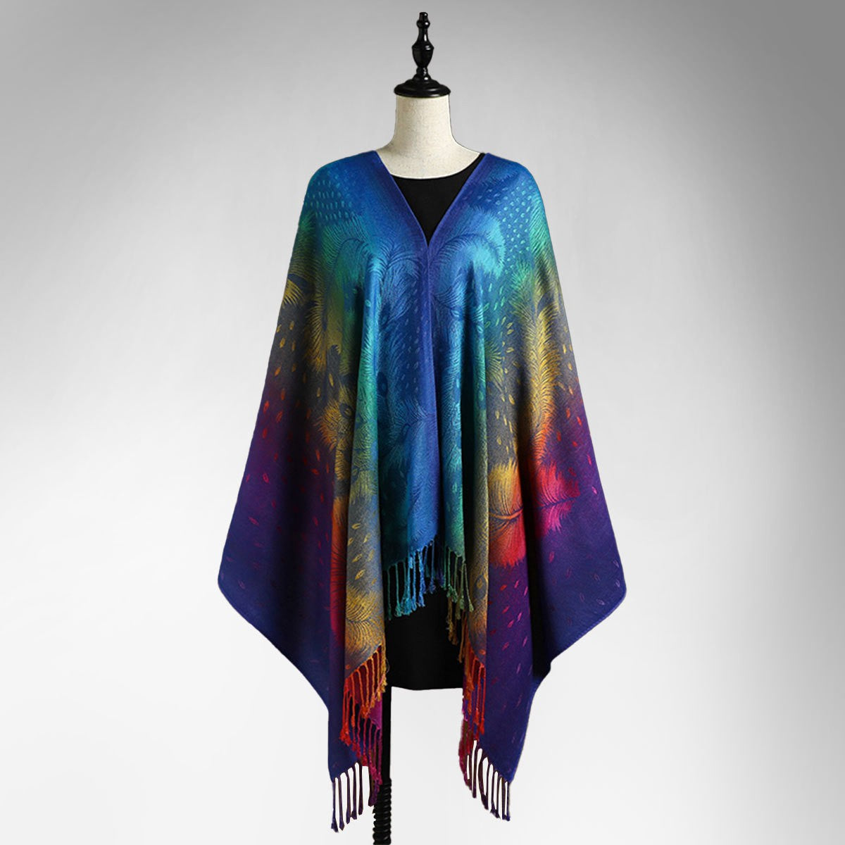 Tahlia Feather Fringe Shawl