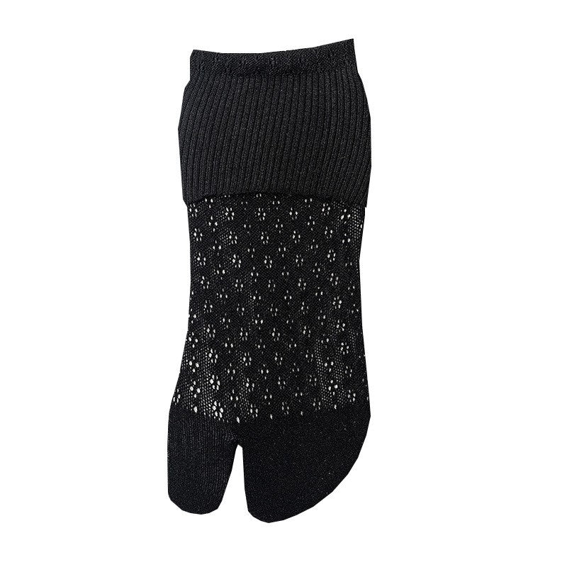 Yaira Mesh-Cut Velvet Socks